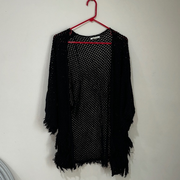 American Eagle Black Knit Shawl Size Medium - Picture 1 of 5